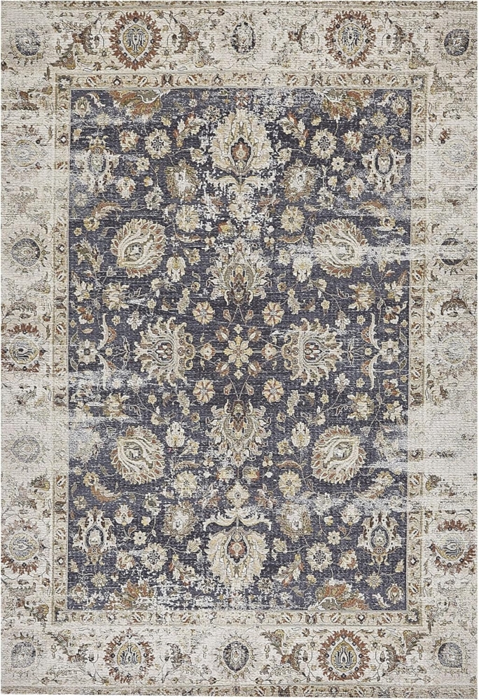 Teppich mehrfarbig orientalisches Muster 140x200 cm Kurzflor PELITLI Bild 1