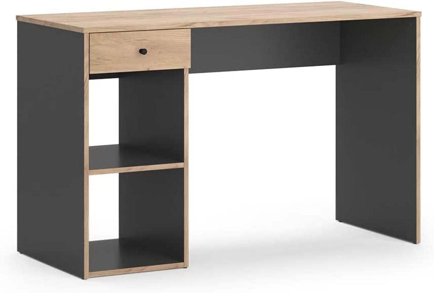 Vicco Schreibtisch Sirio 120x75 cm, Goldkraft/Anthrazit, Bürotisch mit Schublade Bild 1