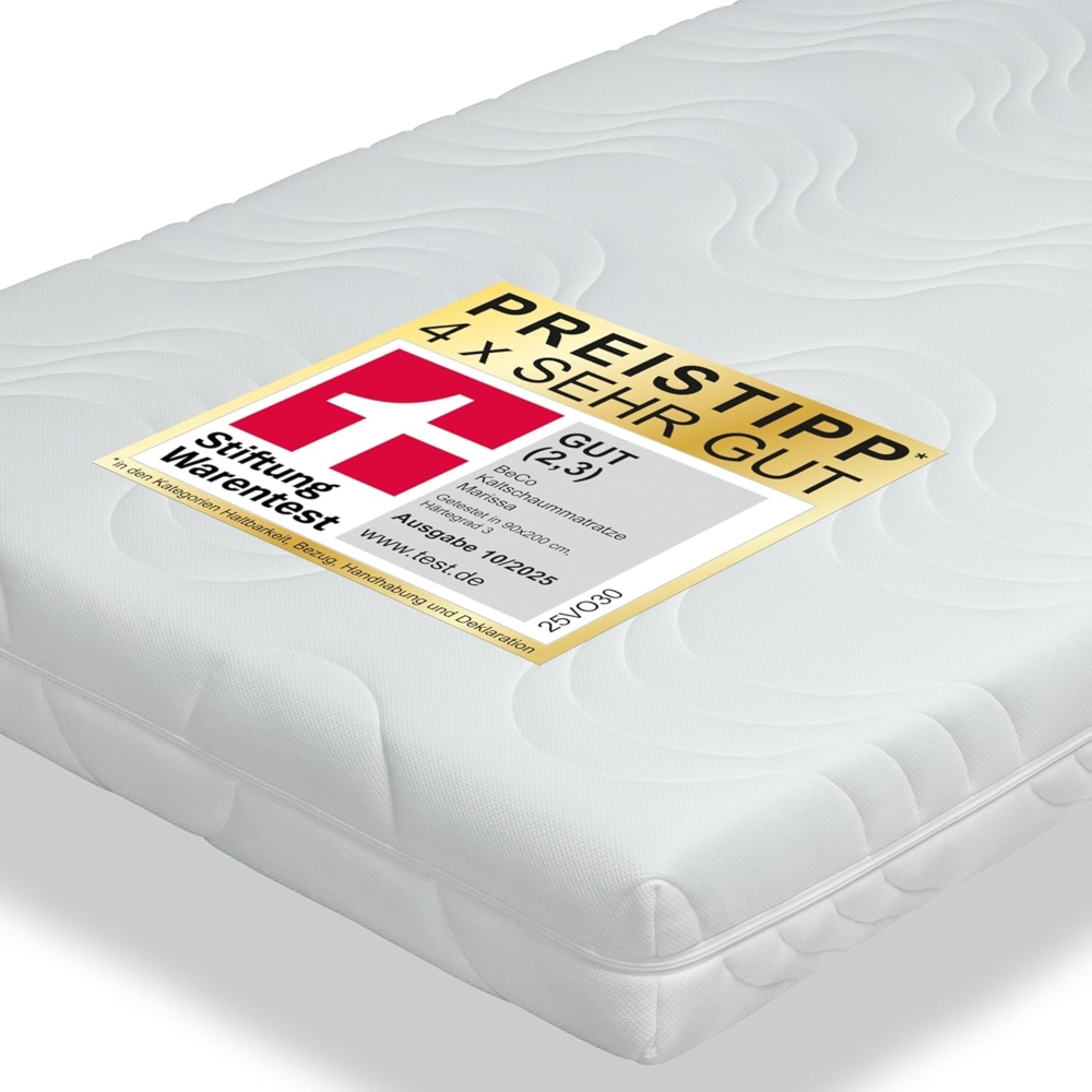 Kaltschaummatratze BeCo Marissa, 18 cm Komforthöhe, Made in Germany Größe 100 x 200 cm Härtegrad H3 (80 kg - 120 kg) Bild 1