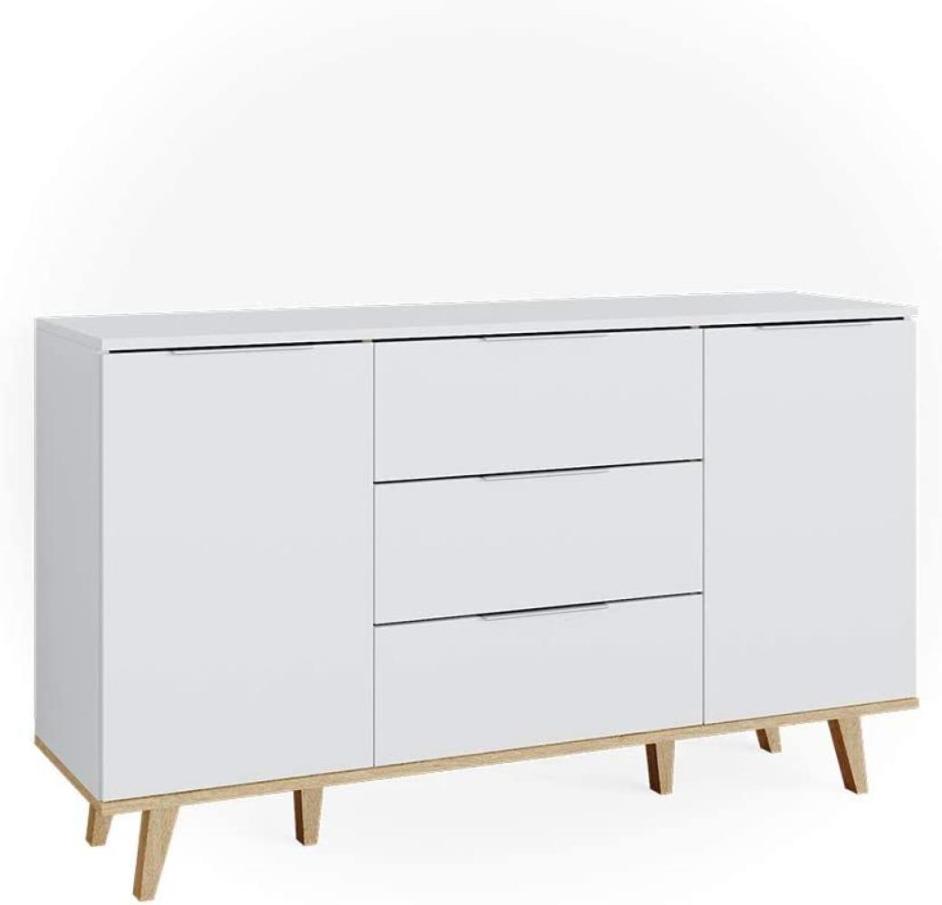 VICCO Kommode Nautica Sideboard weiß Eiche Anrichte Schrank Schublade Skandi Bild 1