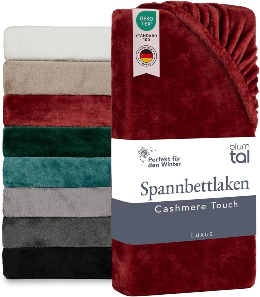 Blumtal Spannbettlaken Spannbettlaken Cashmere Touch - Oeko-TEX zert. Bettlaken, Winter - Plüsch Spannbettlaken aus Mikrofaser Bild 1