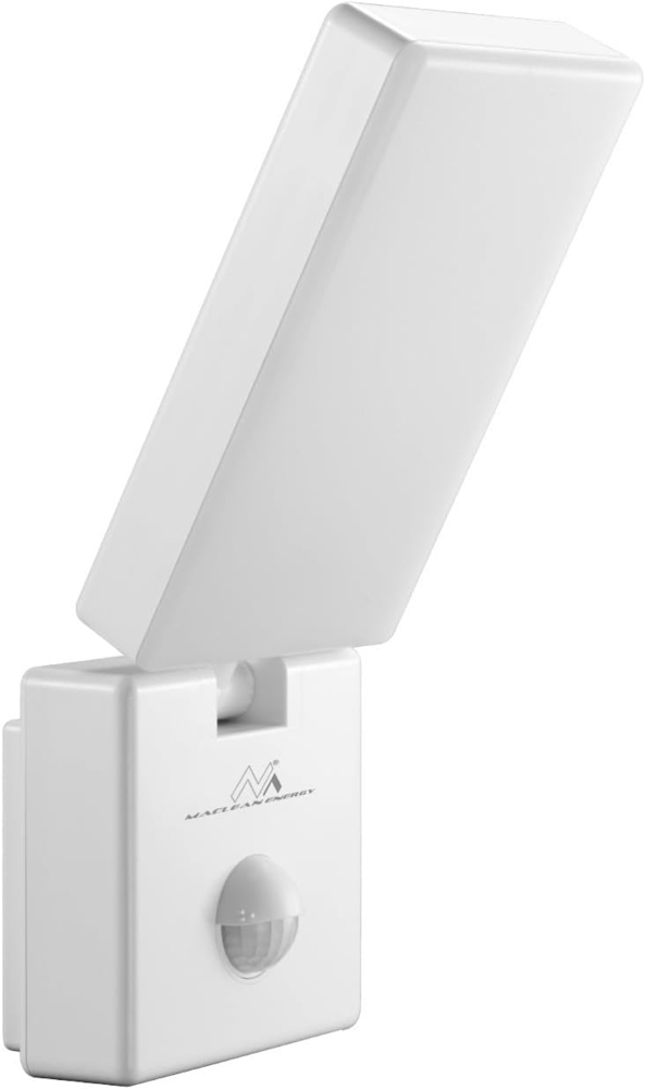 Maclean MCE516 LED Wandleuchte mit PIR Bewegungsmelder, Wandbeleuchtung Innen & Außen, Wandlampe, 10W, IP65 - Wasserfest, 800lm, 4000K Neutralweiß, Erfassungsbereich: max. 9m (Weiß) Bild 1