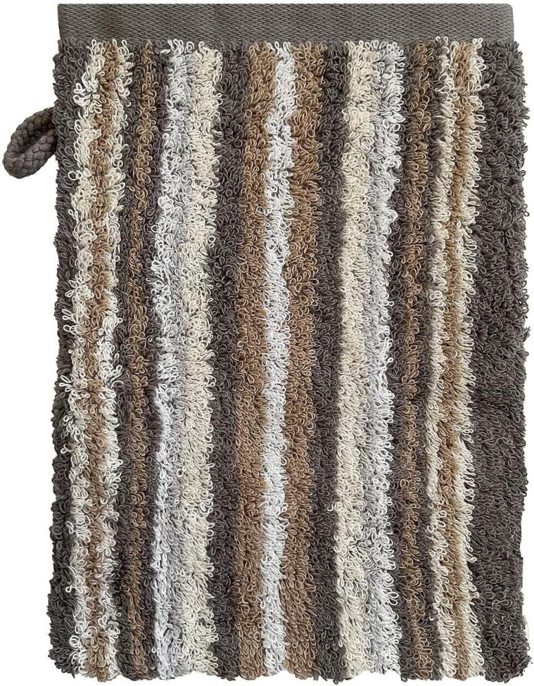 Ross Handtücher Sinfonie Multicolor Streifen 4019 | Waschhandschuh 16x22 cm | taupe Bild 1