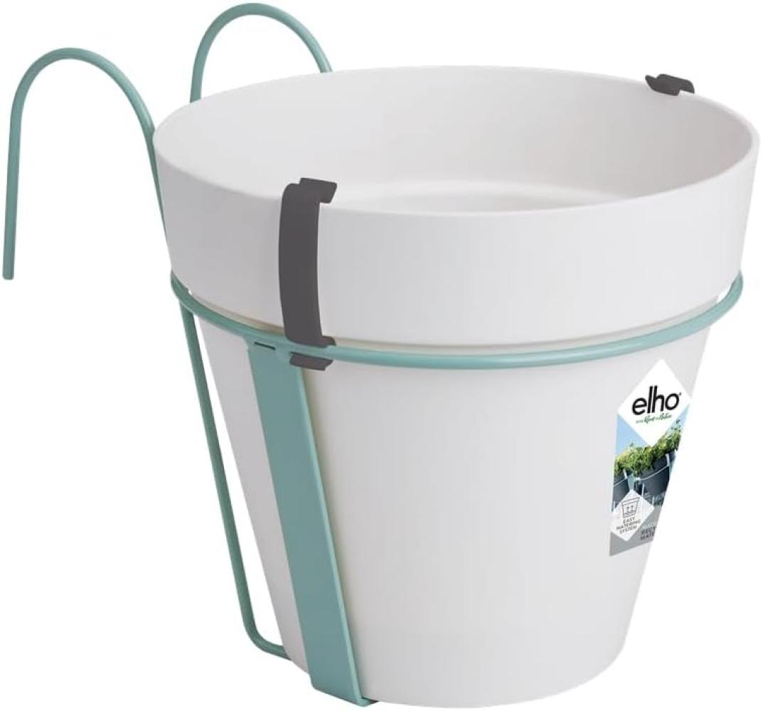 Elho Pflanztopf Loft Urban mit Balkonhalter Ø 20 x 20 cm weiß Bild 1