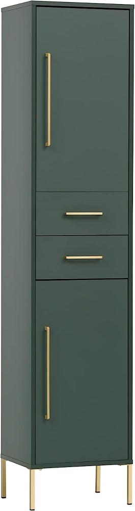 Schildmeyer Kent Hochschrank, Holzwerkstoff, Waldgrün/Gold, Schmal Bild 1