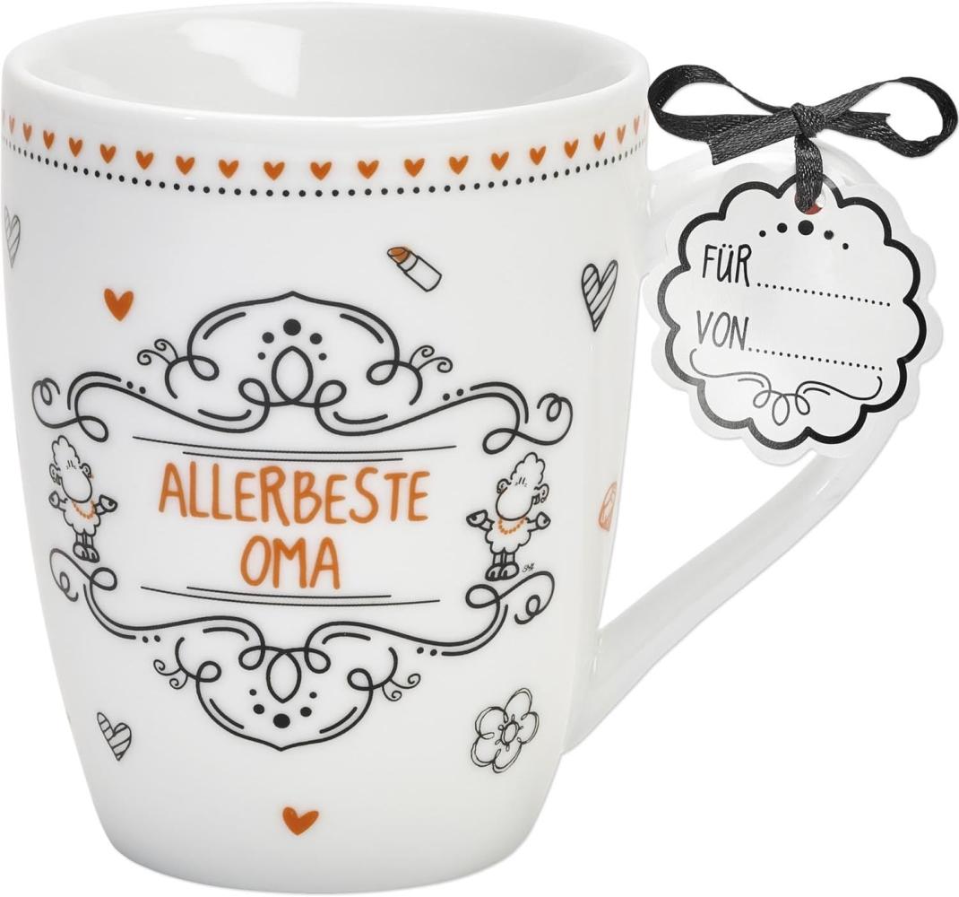 Sheepworld 59264 Lieblingstasse Allerbeste Oma, Porzellan Tasse, mit Geschenk Anhänger Bild 1