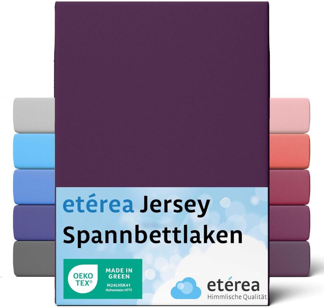 etérea Comfort Jersey Spannbettlaken Pflaume 100x200 cm - 120x200 cm Bild 1