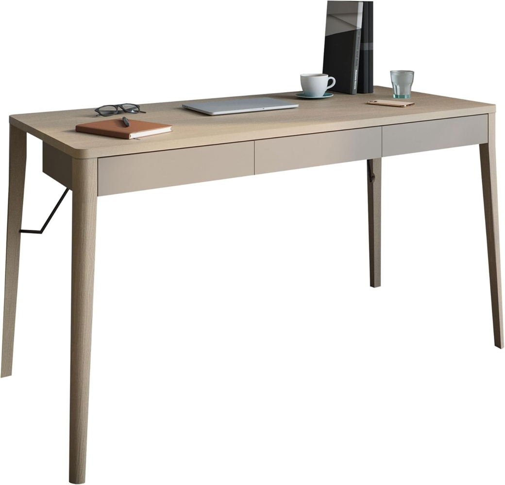 Schreibtisch Match 3S MK01 (Farbe: Eiche / Beige Hell) Bild 1