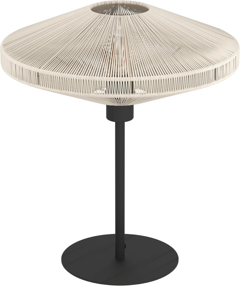 Eglo Tischleuchte Midsumer schwarz creme 44 x 38 cm E27 Bild 1