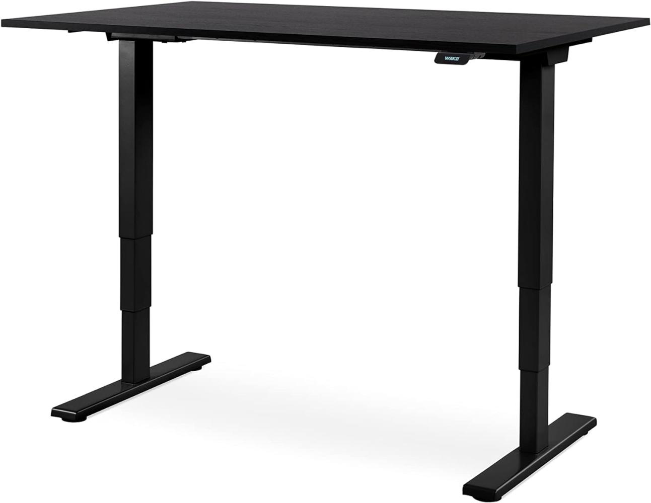 WRK21® SMART Elektronisch höhenverstellbarer Schreibtisch, Holz, Sorano Eiche, schwarz/Schwarz, 120 x 80 x 61-126 cm Bild 1