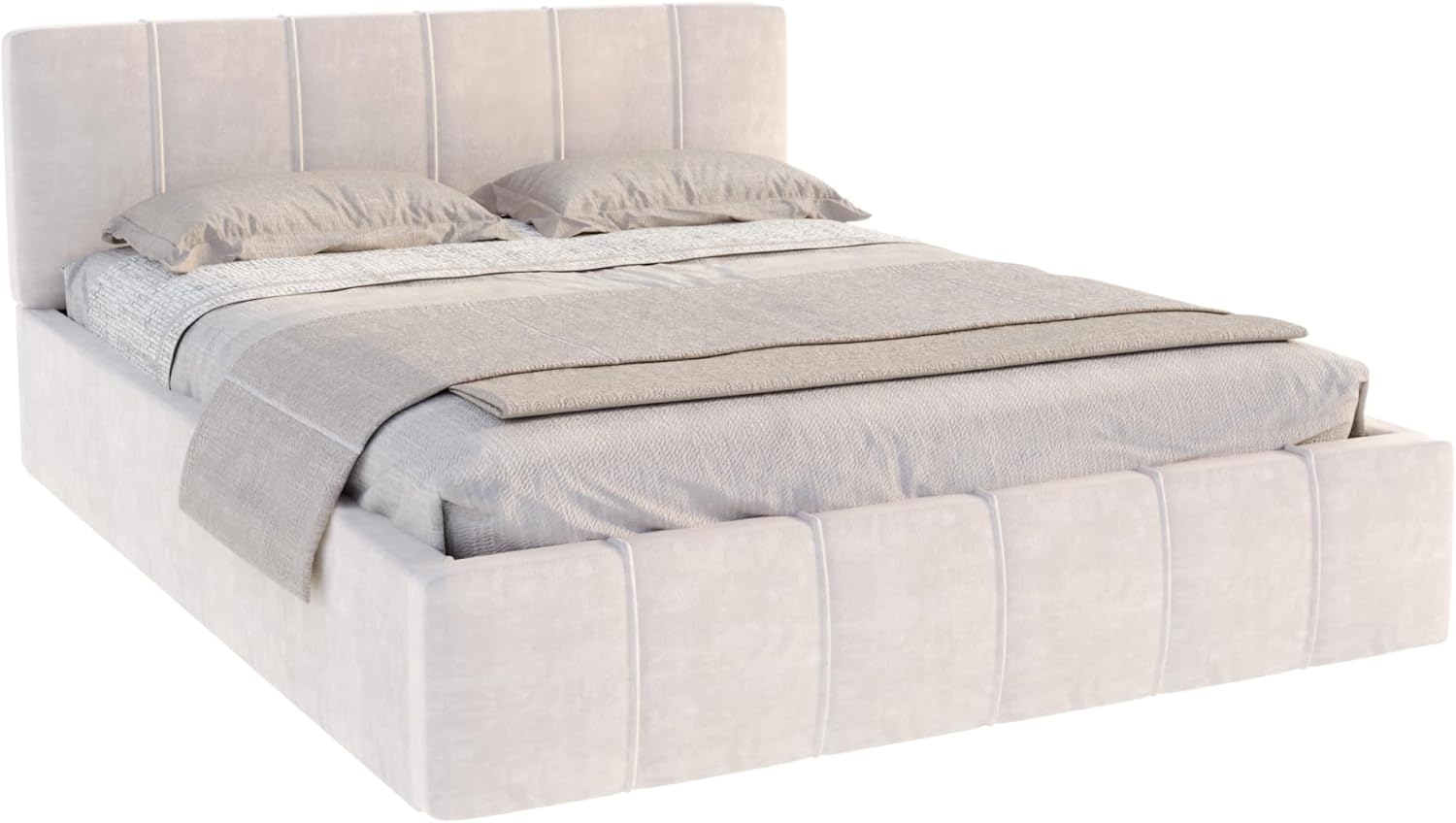 FDM Polsterbett FLORIDA Bettgestell 90x200, 120x200, 140x200, 160x200, 180x200cm (Polsterbett modern mit Bettkasten MADE IN EU - mit hochwertigem Velours Bezug, verfügbar 90x200 120x200 140x200 160x200 180x200cm, Bettrahmen, Bett, mit großen gepolstert... Bild 1