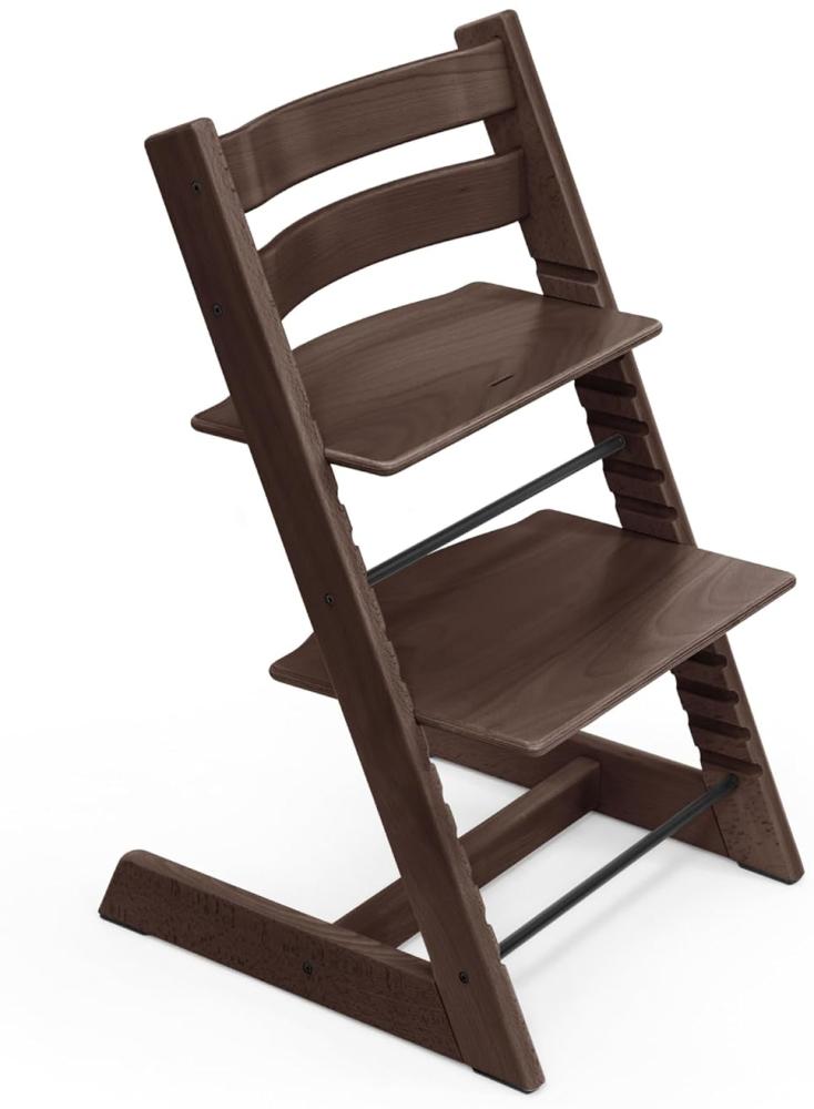 Stokke 'Tripp Trapp' Hochstuhl, walnut brown, höhenverstellbar, Buche massiv, bis 110 kg Bild 1