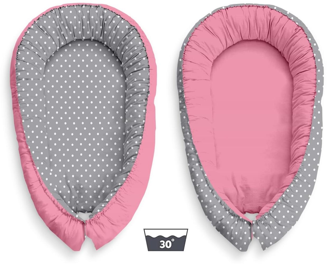 Multifunktionale Kuschelnest Babynest Kokon für Babys und Säuglinge, Nestchen, Reisebett, 100% Baumwolle, antiallergisch Bild 1