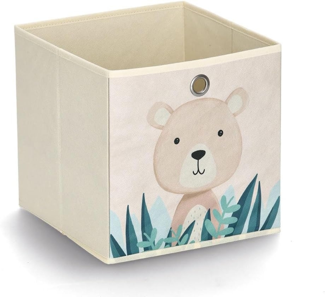 Aufbewahrungsbox Bär, Vlies - Beige Bild 1
