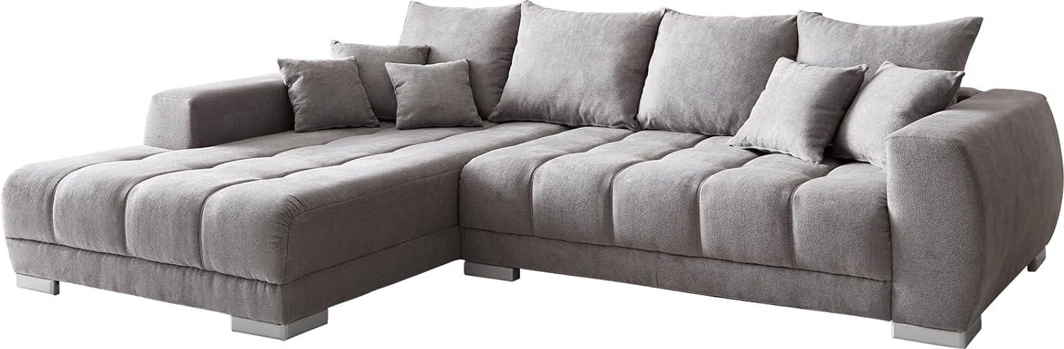 Ecksofa Josea 300x220 cm Mikrofaser Steingrau Recamiere links Bild 1