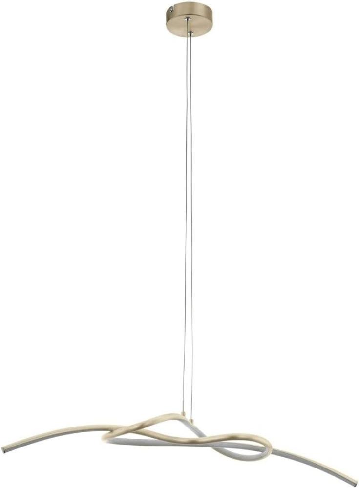 Eglo 97938 LED Pendelleuchte NOVAFELTRIA nickel-matt weiß L:90cm B:20cm H:150cm Bild 1