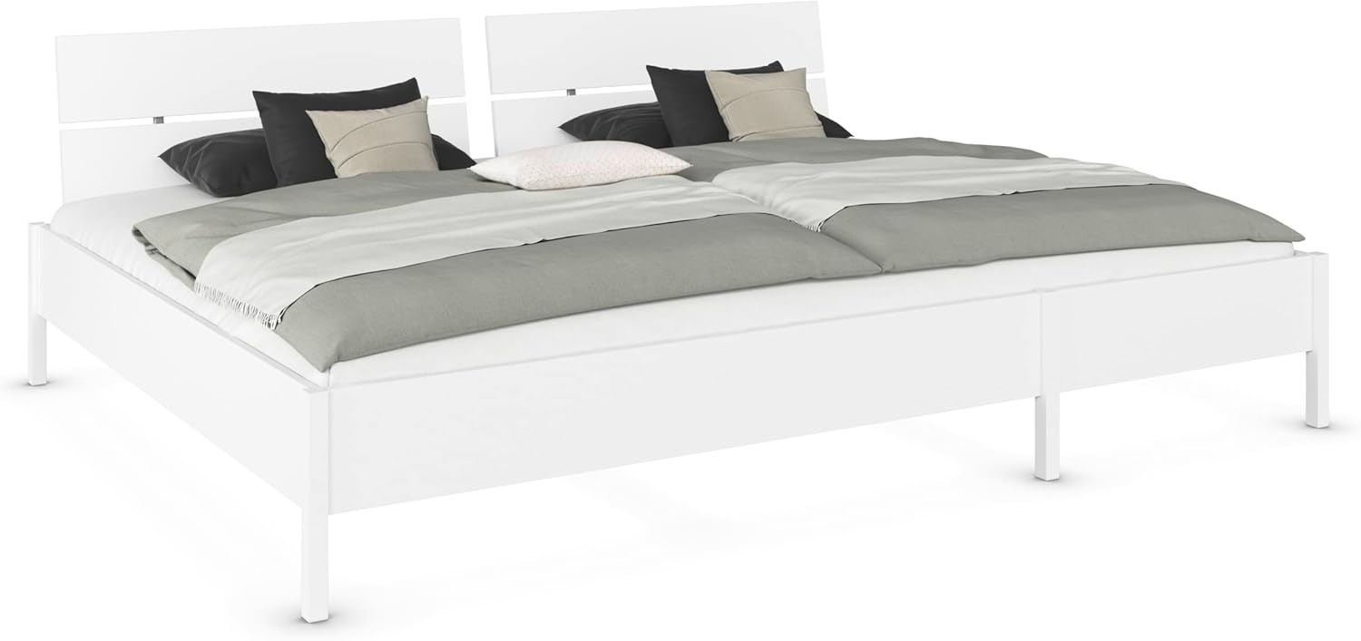 rauch Bett Familienbett XXL Familiengröße Ehebett Doppelbett umbaubar (flexible Umbaumöglichkeit in Einzelbetten), Liegefläche 240x200 270x200 verschiedene Kopfteile MADE IN GERMANY Bild 1