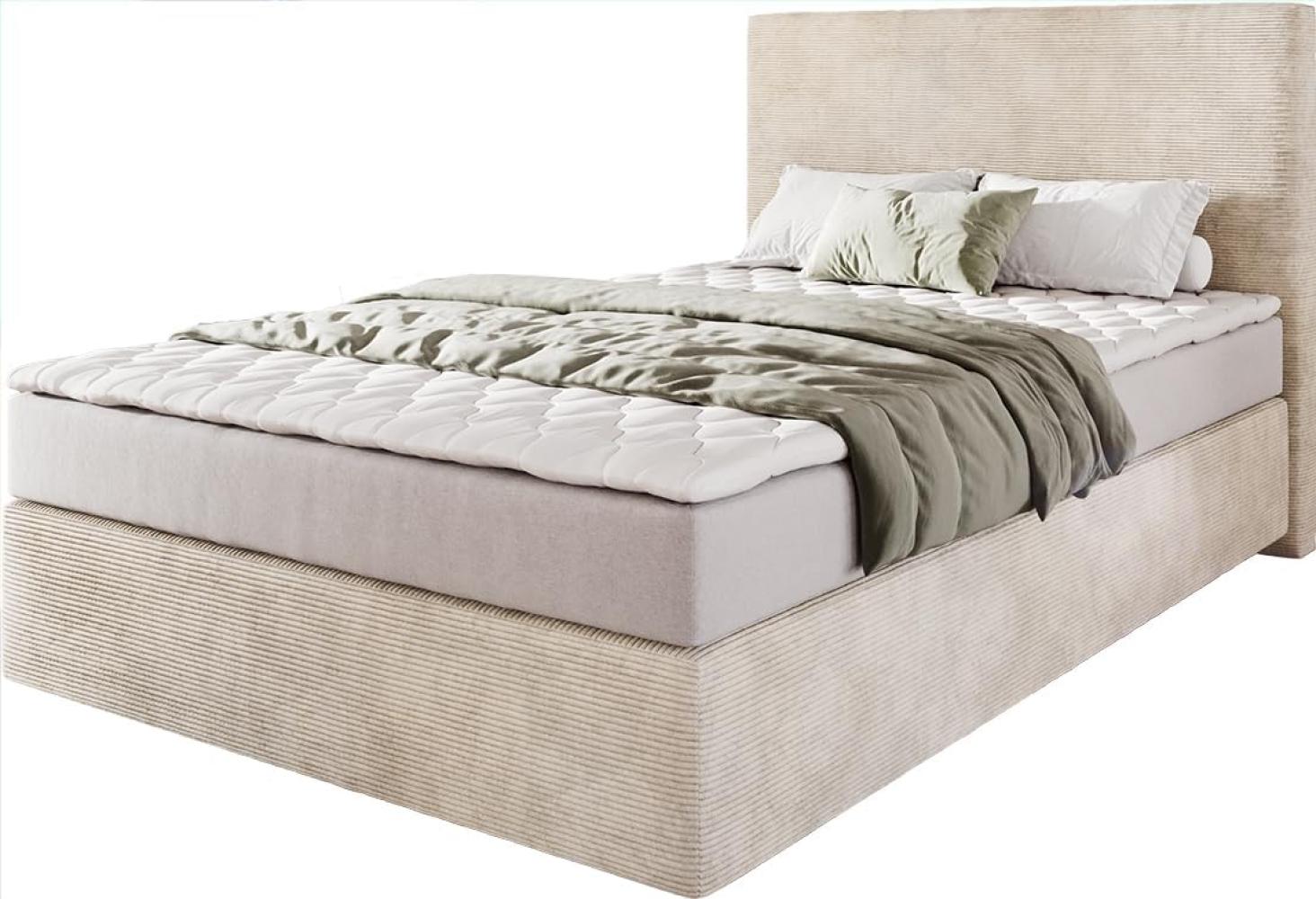 Boxspringbett Dream-Well mit Matratze und Topper Beige 120x200 Bild 1