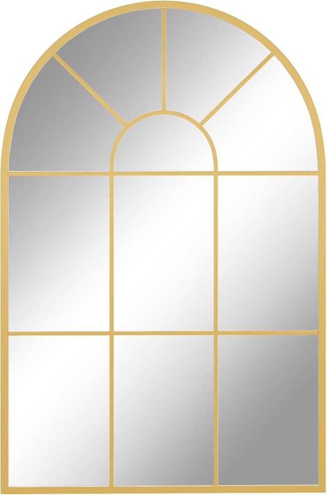 HOMCOM Wandspiegel mit Metallrahmen Hängespiegel Dekospiegel (Flurspiegel, 1-St, Fensterspiegel), für Wohnzimmer, Esszimmer, Schlafzimmer, Schwarz Bild 1