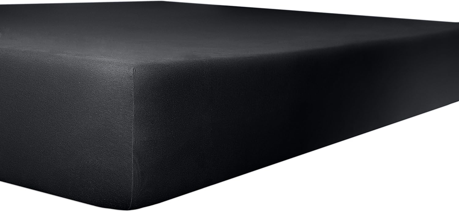 Kneer Easy-Stretch Jersey-Spannbettlaken, Qualität 25 Größe 180x190-200x220, Farbe Onyx Bild 1