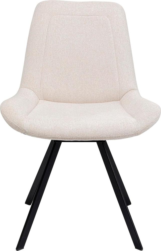 Kare Design Drehstuhl Baron, Creme, Esszimmerstuhl, 180 Grad drehbar, 88x57x63cm (H/B/T) Bild 1