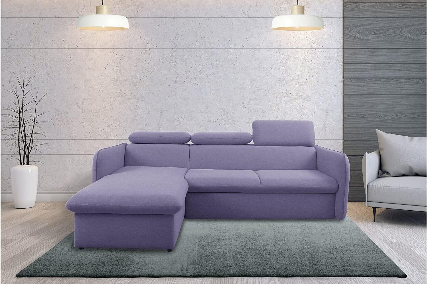 Stylefy Amerigo Ecksofa Links Plüsch Grau Bild 1
