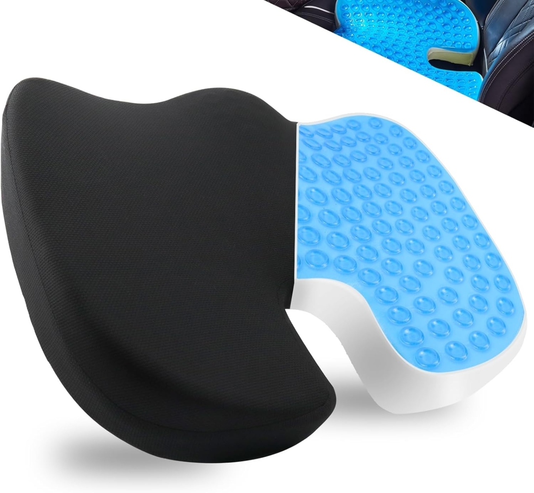 Allyson Sitzkissen Ergonomisches Kissen, Memory-Schaum, W-förmig, Steißbein-Kissen, für Büro, Auto & Gaming Bild 1