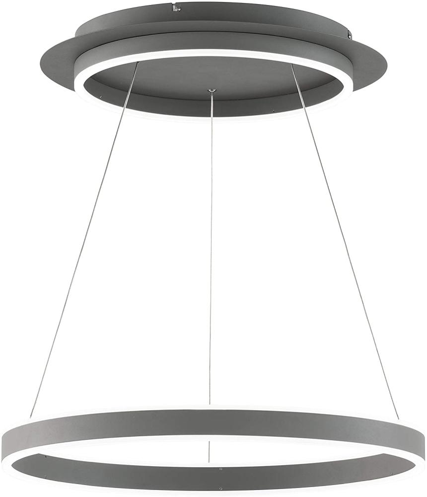 WOFI Kemi 226 moderne LED Hängeleuchte dunkelgrau 8200lm mit Fernbedienung 60x150cm Bild 1