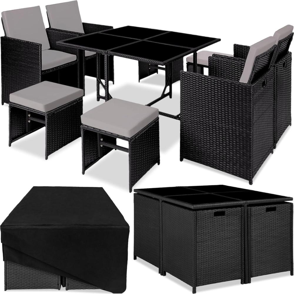 tectake Sitzgruppe Rattan Sitzgruppe, (Set, 9-tlg), für 4 bis 8 Personen Bild 1