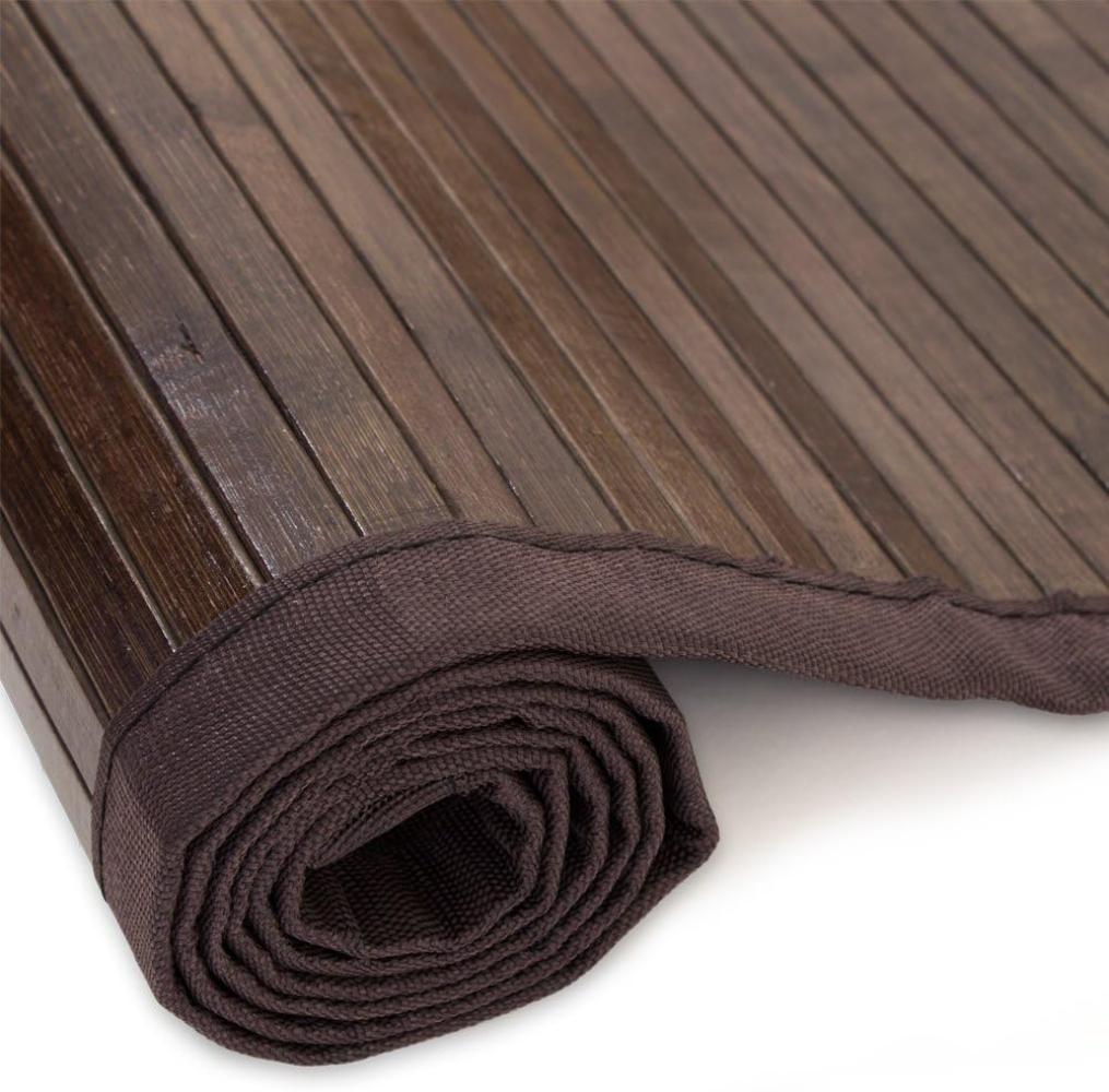 Bambusmatte Bambusteppich, Bambus dunkelbraun, 80x300 Bild 1