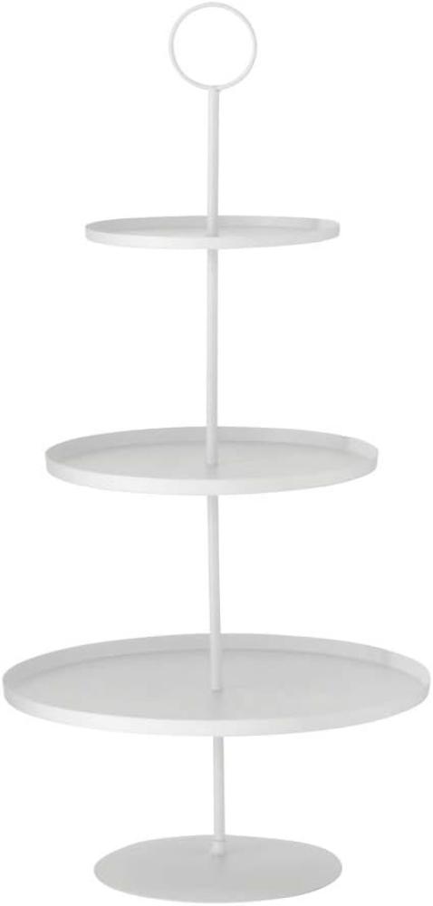 Etagere Servierplatte 3-stöckig 44cm Weiß Etagenständer Obst Servierständer Bild 1