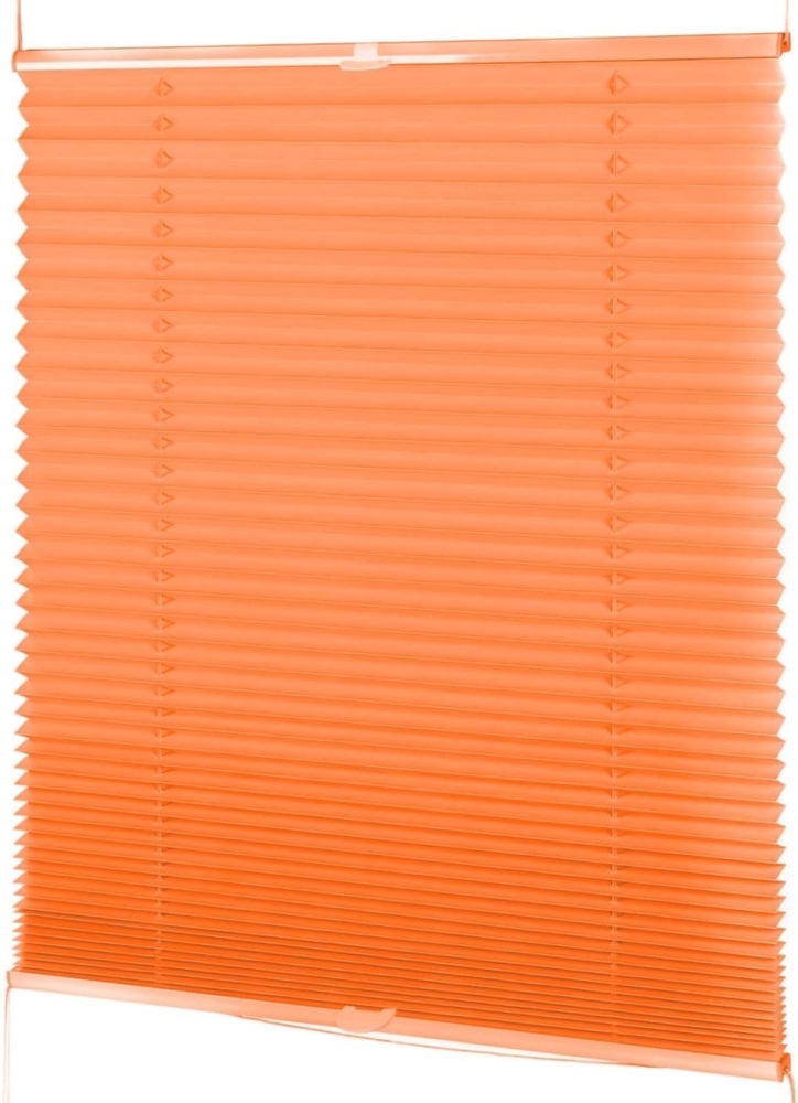 HOMELUX Plissee Jalousie für Fenster, Licht- & Sichtschutz, Kinderleichte Klemm-Montage ohne Bohren, Stufenlos Verstellbar, Hochwertiges Polyestergewebe, Orange, 70x130 cm Bild 1