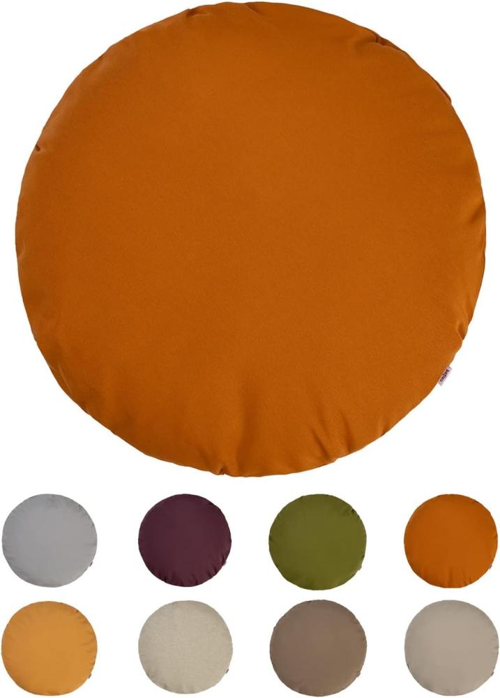 Kissenhülle rund ca. 80 cm Ø sanddorn-orange beties "Wunschton" Bild 1