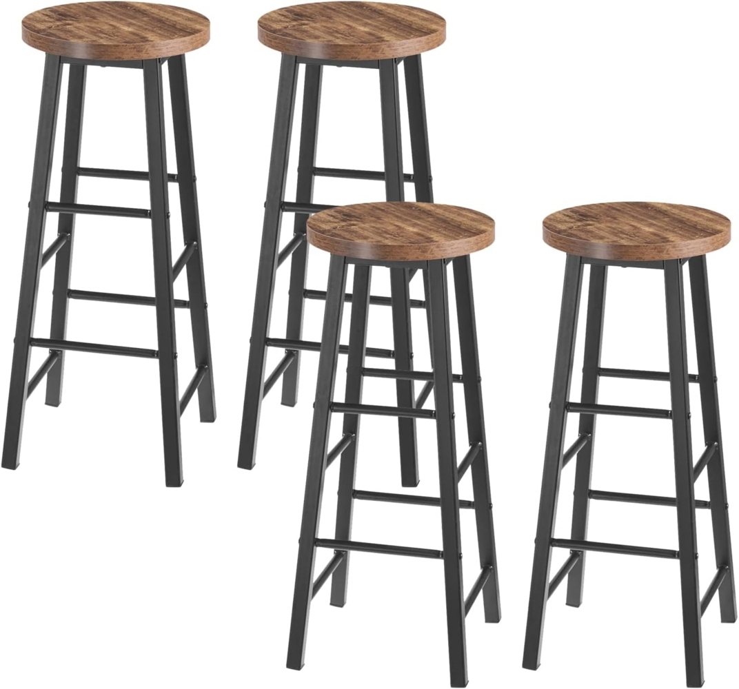 Woltu Barhocker (4 St), Gestell aus stabilem Stahl, Stizfläche aus MDF Bild 1