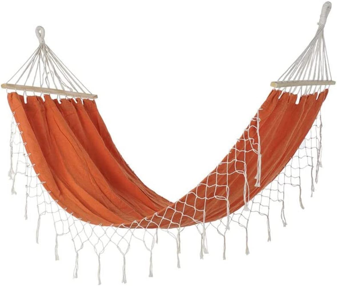 Hängematte DKD Home Decor Orange Polyester Baumwolle Kiefer Randbereich (255 x 80 x 28 cm) Bild 1