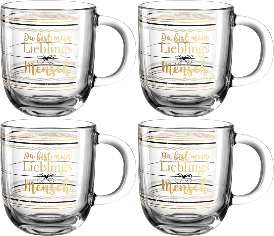 Leonardo EMOZIONE Tasse Lieblingsmensch 400ml 4er Set - A Bild 1