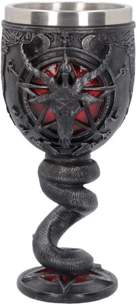 Nemesis Now B4476N9 Baphomet-Kelch, 16 cm, Kunstharz mit Edelstahl Bild 1