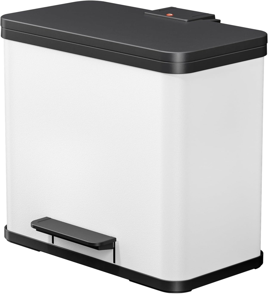 Hailo 'Öko Trio Plus L' Mülltrennsystem, Stahlblech, 27 (3x9) Liter, Weiß Bild 1