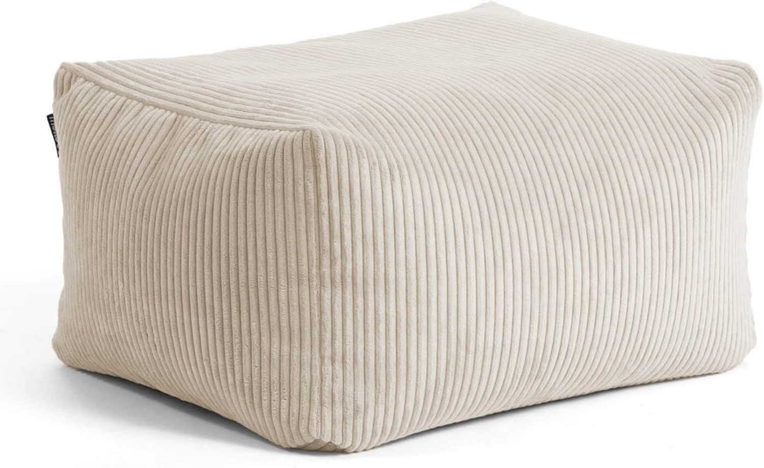 mokebo Pouf Der Ruhestifter (aus Cordstoff), Sitzhocker, Bodenkissen, Fußhocker oder Sitzkissen eckig in Beige Bild 1