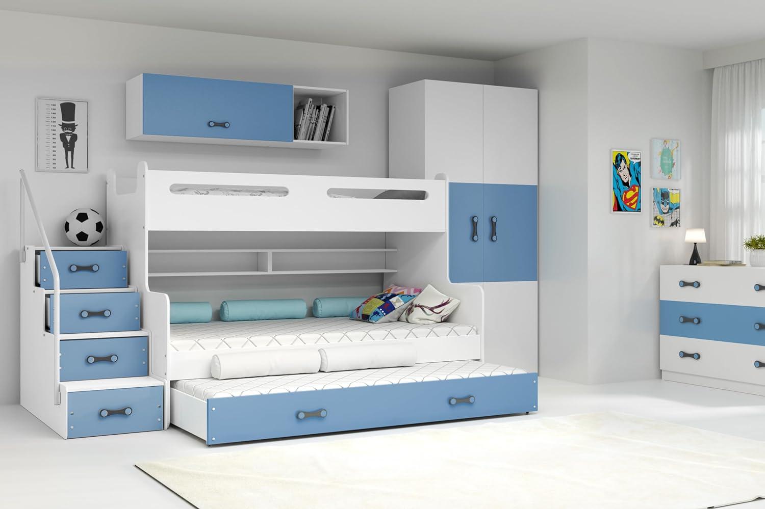 Interbeds 'MAX 3' Etagenbett weiß/blau Bild 1