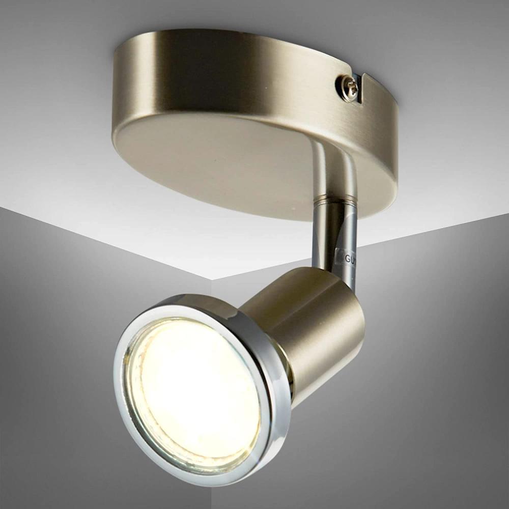 LED-Leuchtmittel B.K.Licht LED Wand- & Deckenleuchte Spot Nickel matt 3W GU10 250lm Bild 1