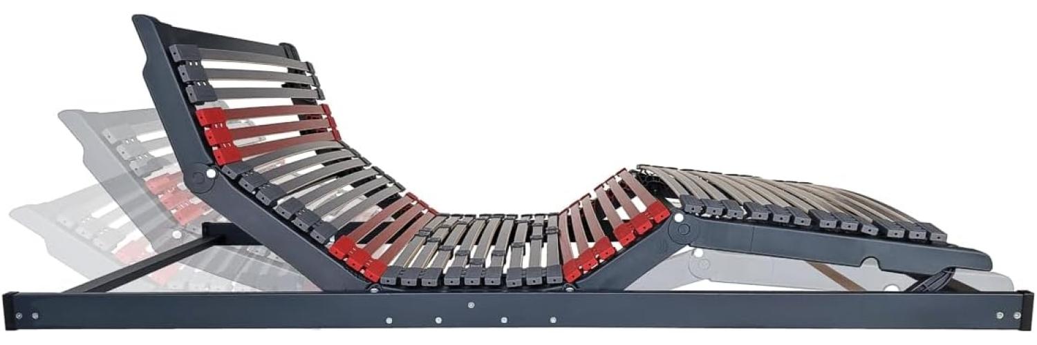 Lattenrost mit Motor Terra Med Ultra Flachmotor Lattenrost (Bettkastengeeignet), Matratzen Perfekt, Kopfteil und Fußteil elektrisch, kein Raumbedarf unterhalb des Rahmens, mit Härteverstellung, 90x200 cm Bild 1