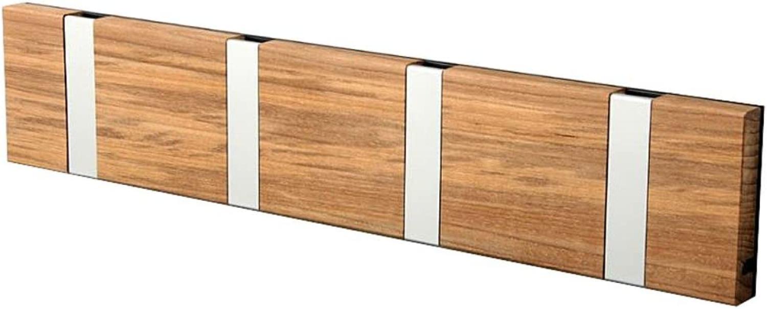 LoCa Garderobe Knax 4 Teak (geölt) (Haken klappbar Alu) Bild 1