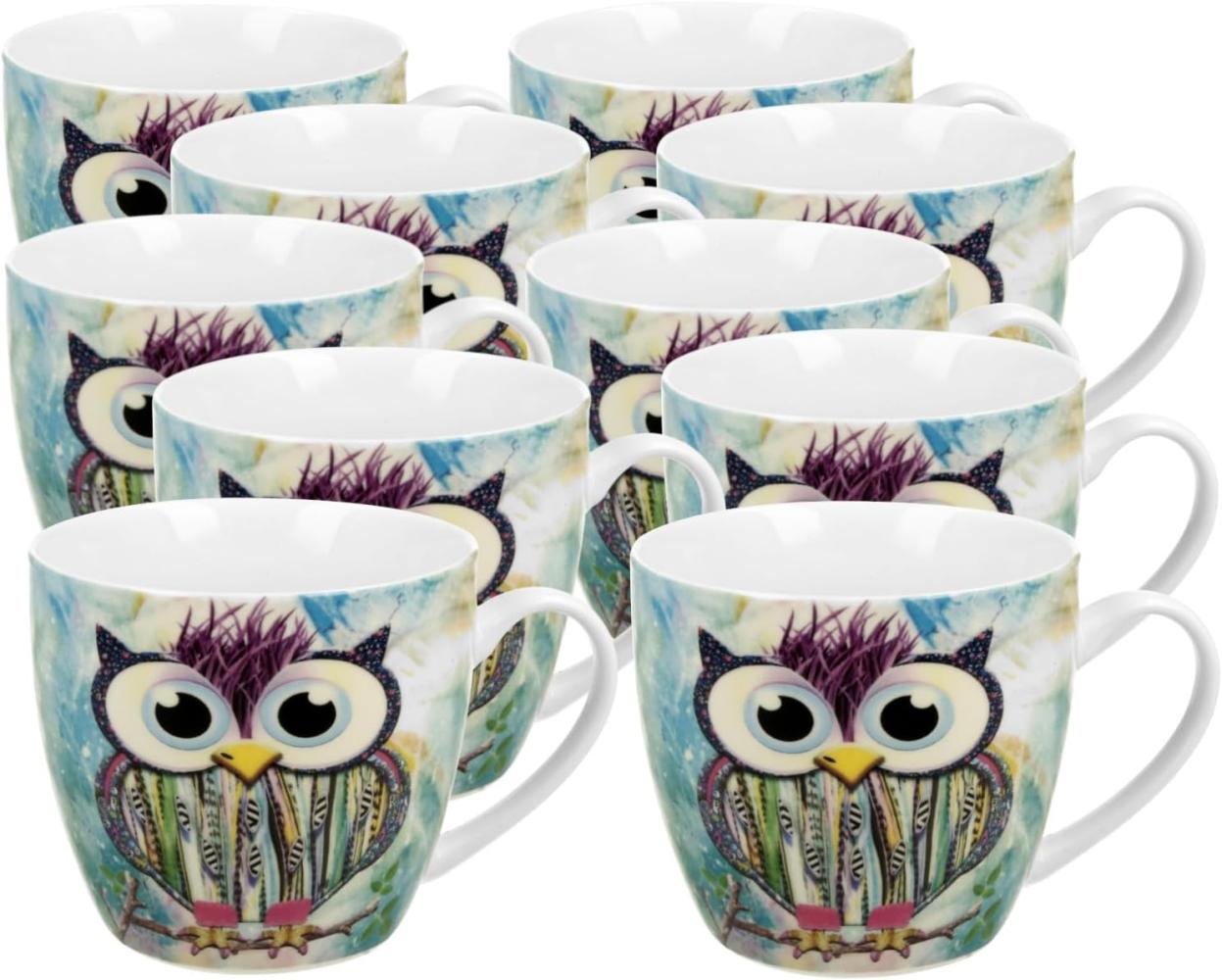 DUO ANIMALS Becher 460 ml FUNKY OWL in Tragetasche, New Bone China Porzellan Bild 1