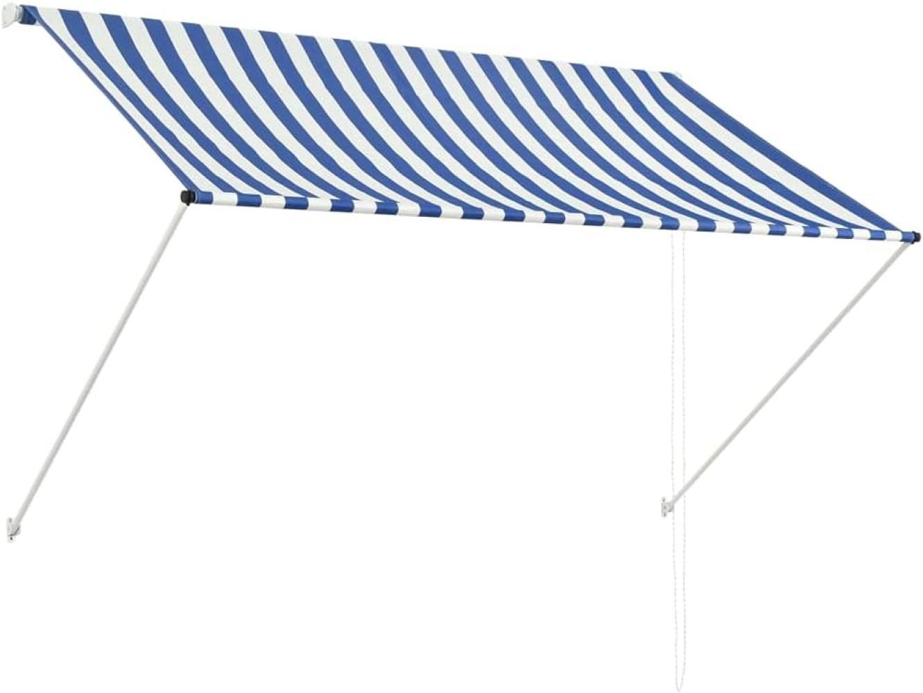 vidaXL Einziehbare Markise 200×150 cm Blau und Weiß 143747 Bild 1