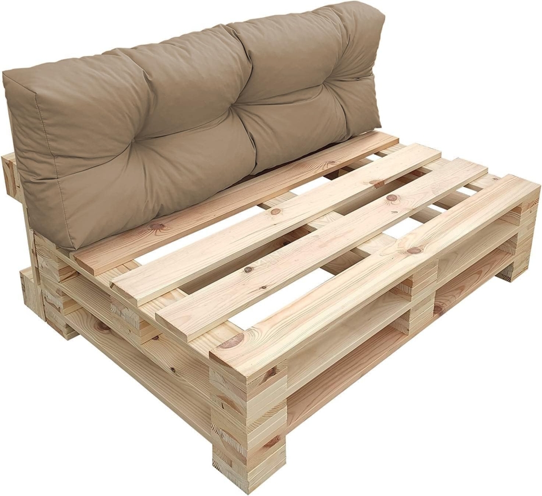 chilly pilley Palettenkissen Wasserdicht Palettenauflage Palettenpolster Palettenmöbel Gartenkissen Wasserfest Wasserabweisend viele Größen und Farben (Rückenkissen 120x40. Cappuccino) Bild 1