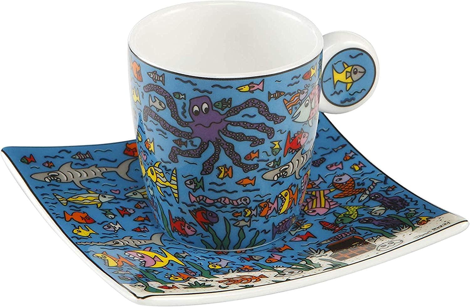 Goebel Under the Deep Blue Sea - Espressotasse Pop Art James Rizzi Bunt Fine Bone China 26102401 Bild 1