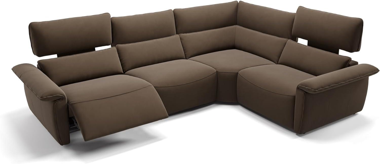 Sofanella Merida Stoffcouch Designersofa verstellbar Sofa in Hellbraun Bild 1