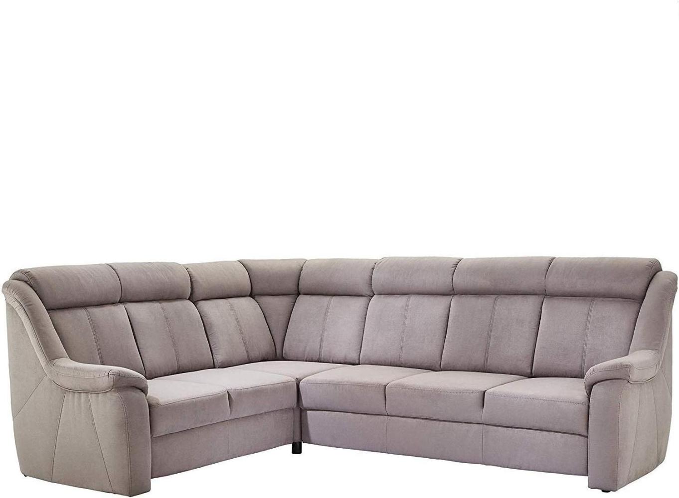 Cavadore Ecksofa Beata im modernen Design / Polstercouch in L-Form / 261 x 98 x 211 / Mikrofaser Anthrazit Bild 1