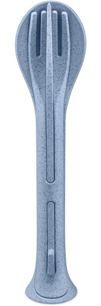 Koziol Besteck-Set 3-teilig Klikk Pocket, Besteckset, To Go Besteck, Thermoplastischer Kunststoff, Organic Blue, 4036671 Bild 1